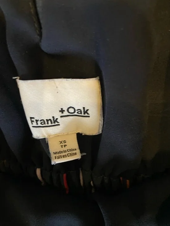 Frank + Oak Navy Striped V-Neck Wide-Leg Jumpsuit - Picture 4 of 10